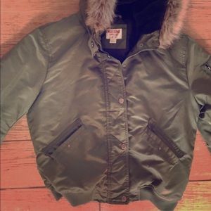 Army green puffer jacket from target